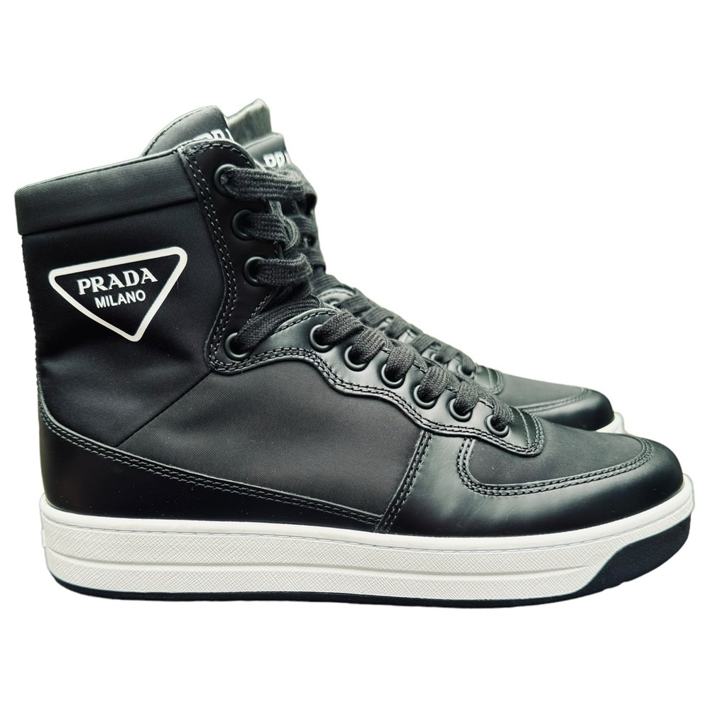 PRADA***Black Nylon High Top Sneakers***EU 36; US 6 $1090 - Picture 2 of 7